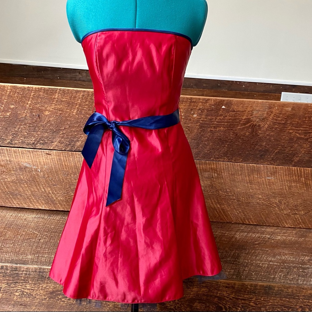 Gunne Sax Vintage Strapless Party Dress w/ Pinup Vibes